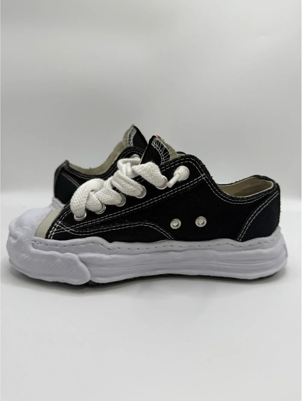 Maison Mihara Yasuhiro MMY Hank OG Sole Canvas Low Black Sz Euro 37 US Women 6